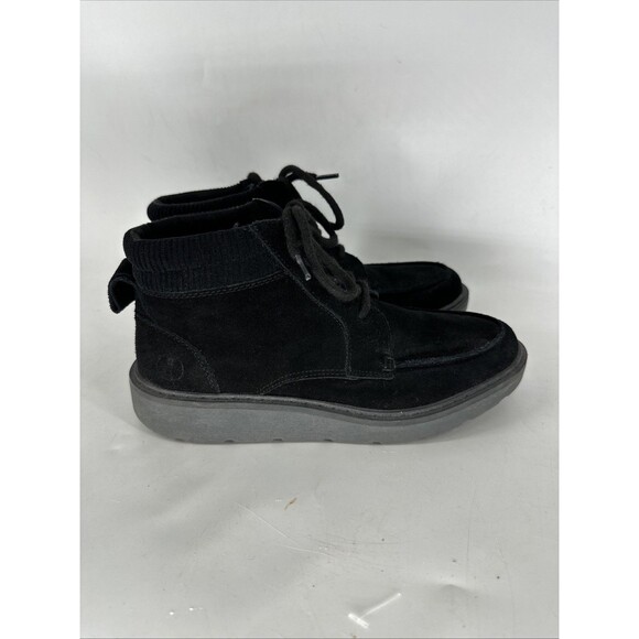 Lands' End Other - Lands’ End Moc Toe Flannel Lined Lace Up Boots